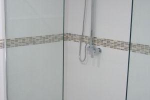 tiled shower