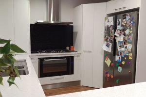 black tiled splashback