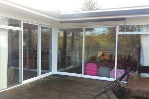 large sliding doors to deck