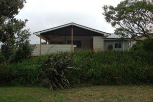 covered timber deck